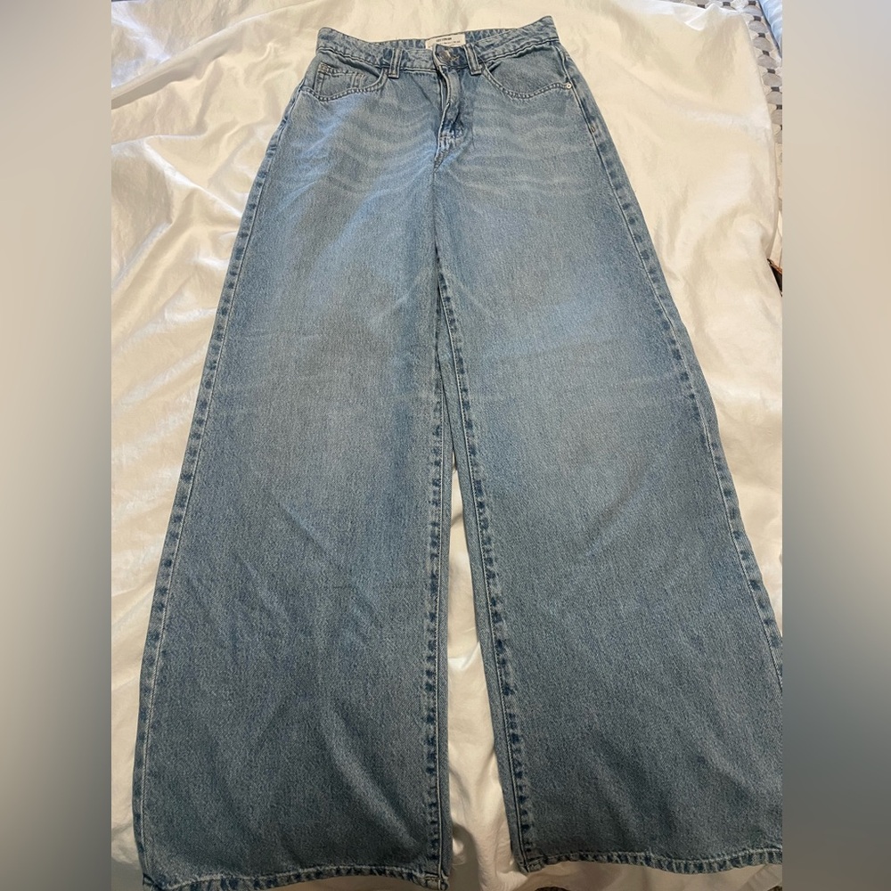 Cotton On Light Blue Relaxed Wide-Leg Jeans